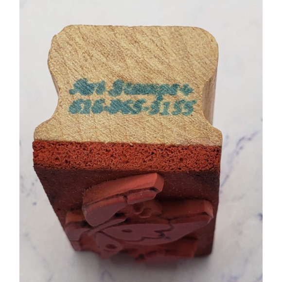 Painted Butterfly Nature Art Stamps Wood Mounted Rubber Stamp - Picture 3 of 7